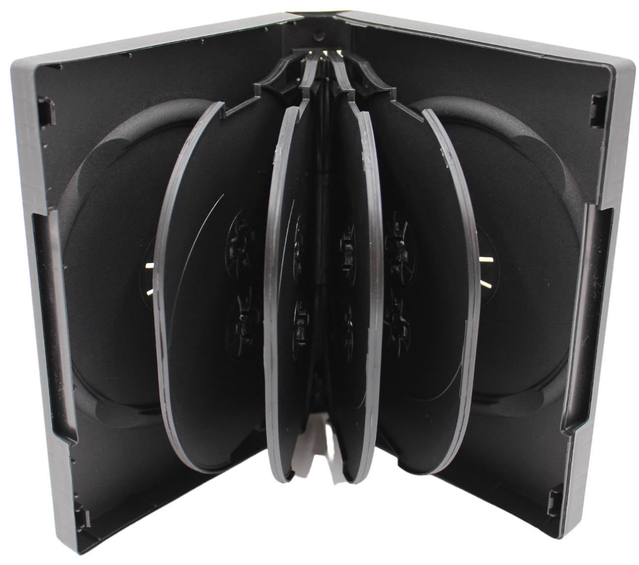 Premium Black DVD Case 33mm – 10-Disc Replacement Storage Shell with 4 Trays