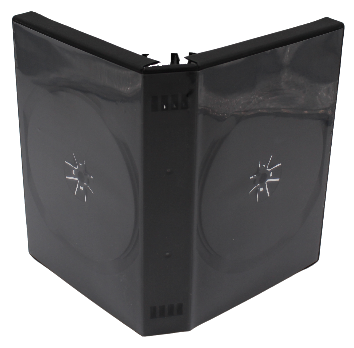 Premium Black DVD Case 33mm – 10-Disc Replacement Storage Shell with 4 Trays