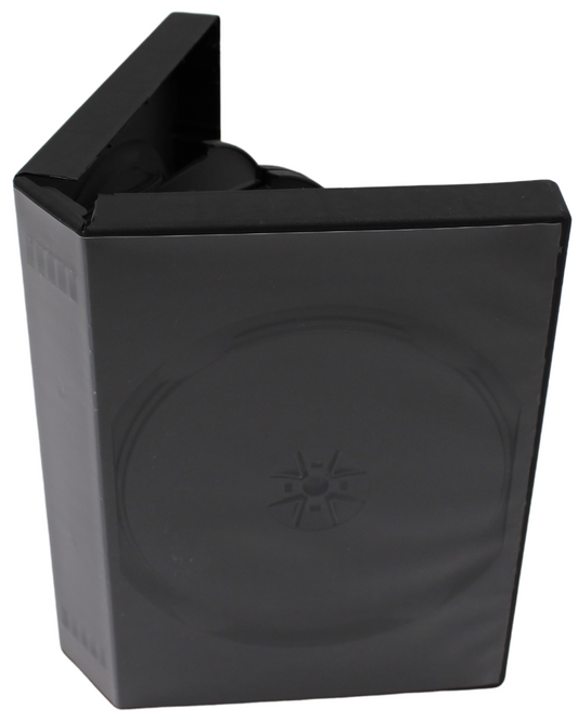 Premium Black DVD Case 39mm – 12-Disc Replacement Storage Shell with 5 Trays