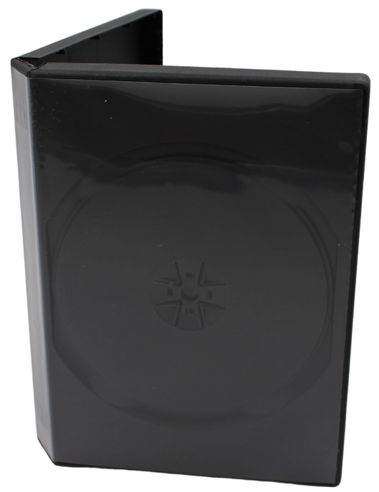 Premium Black DVD Case 27mm – 8-Disc Replacement Storage Shell with 3 Trays
