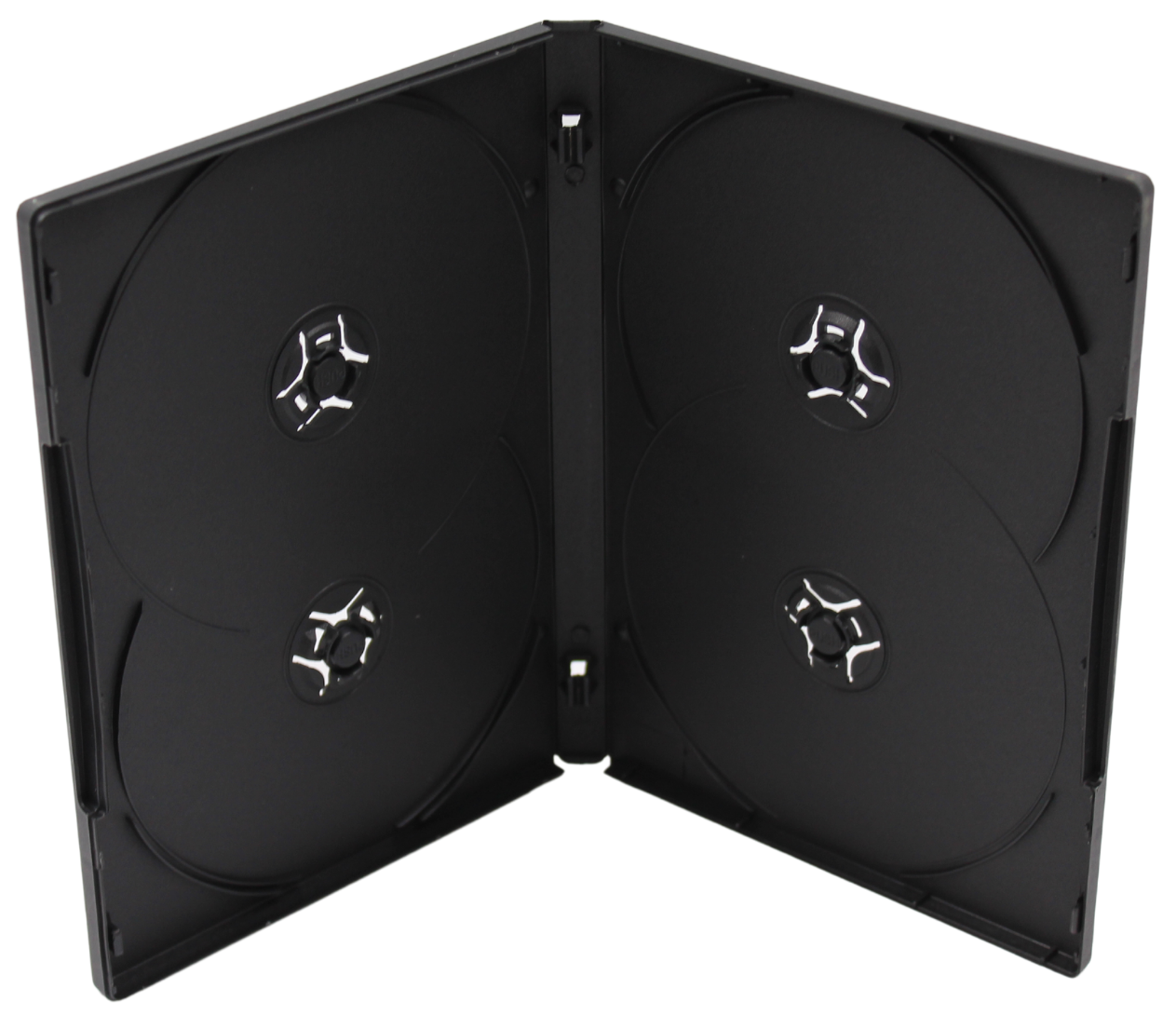 Premium Black DVD Case 14mm – 4-Disc Replacement Storage Shell