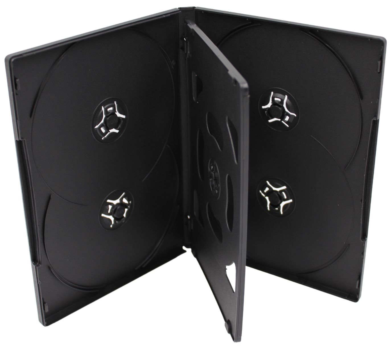 Premium Black DVD Case 14mm – 6-Disc Replacement Storage Shell