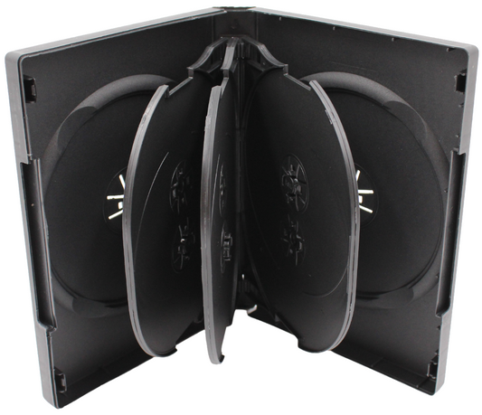 Premium Black DVD Case 27mm – 8-Disc Replacement Storage Shell with 3 Trays