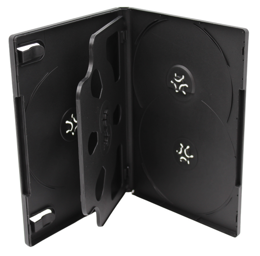 Premium Black DVD Case 14mm – 5-Disc Replacement Storage Shell
