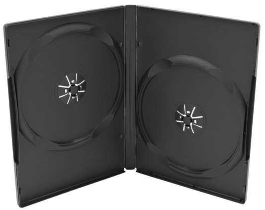 Premium Black DVD Case 14mm – 2-Disc Replacement Storage Shell