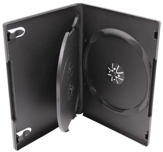 Premium Black DVD Case 14mm – 3-Disc Replacement Storage Shell